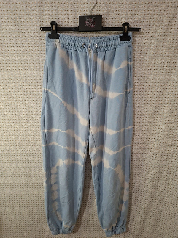 Pantalon bleu et blanc Bershka - Taille S - 36