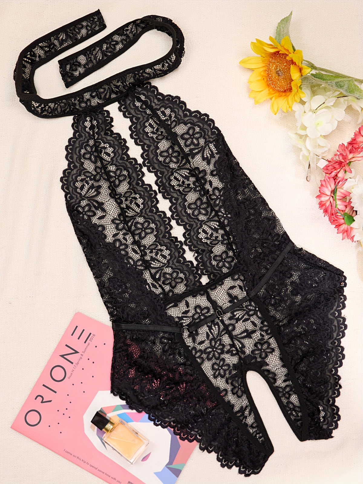 Body en dentelle florale