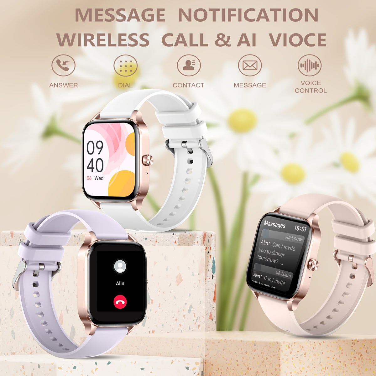 INNOFOVO Smartwatch - Technologie et Élégance au Poignet