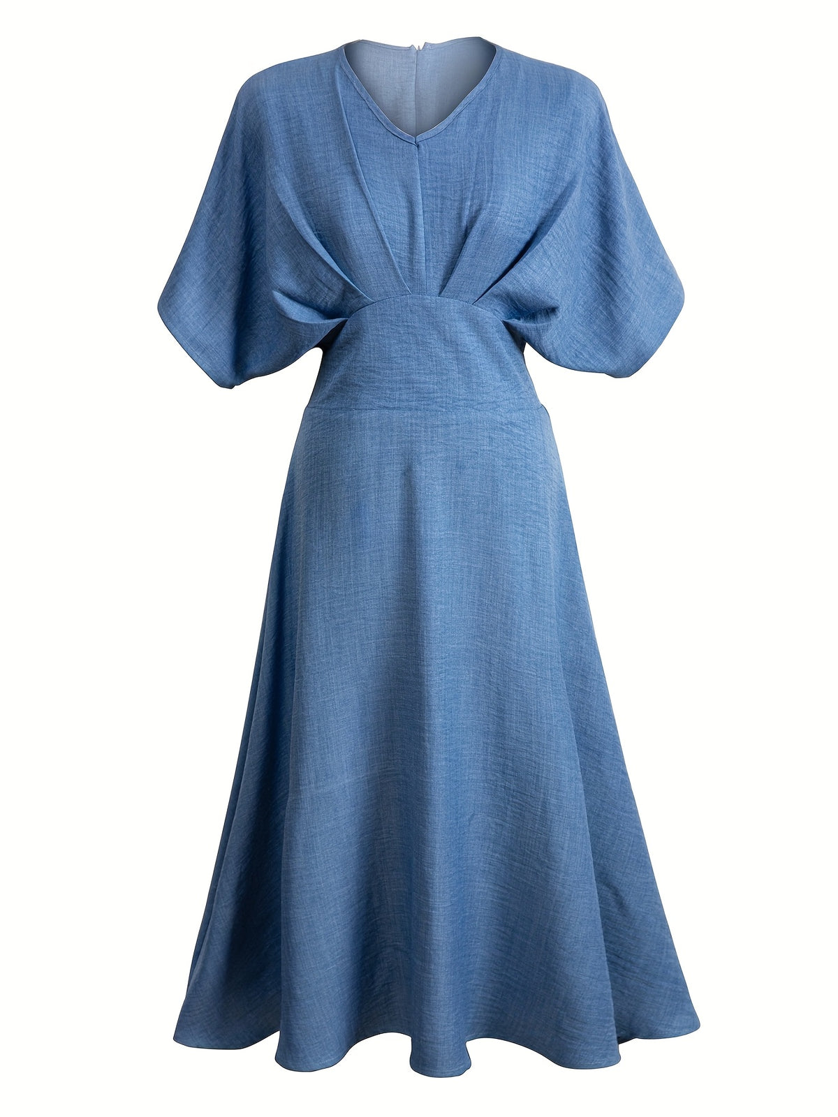 Robe longue élégante à manches chauve-souris