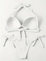 Maillot de bain 2 pièces sexy uni