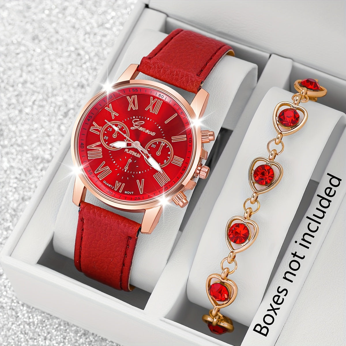 Ensemble montre et bracelet zircon pour femme + bracelet offert