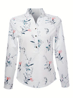 Blouse à imprimé floral à manches longues pour femmes #Monaco