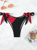 Maillot de bain 2 pièces rouge & noir