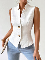 Veste blazer sans manches blanche #collection Paris 2025