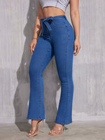 Jeans flare en denim stretch