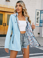 Veste légère réversible à imprimé floral pour femme #L911