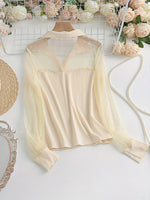 Blouse élégante en tulle transparent #collection Paris 2025