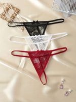 Lot de 3 strings en dentelle