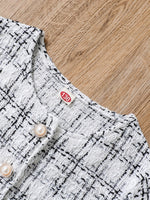 Ensemble élégant à carreaux pour filles 2pcs