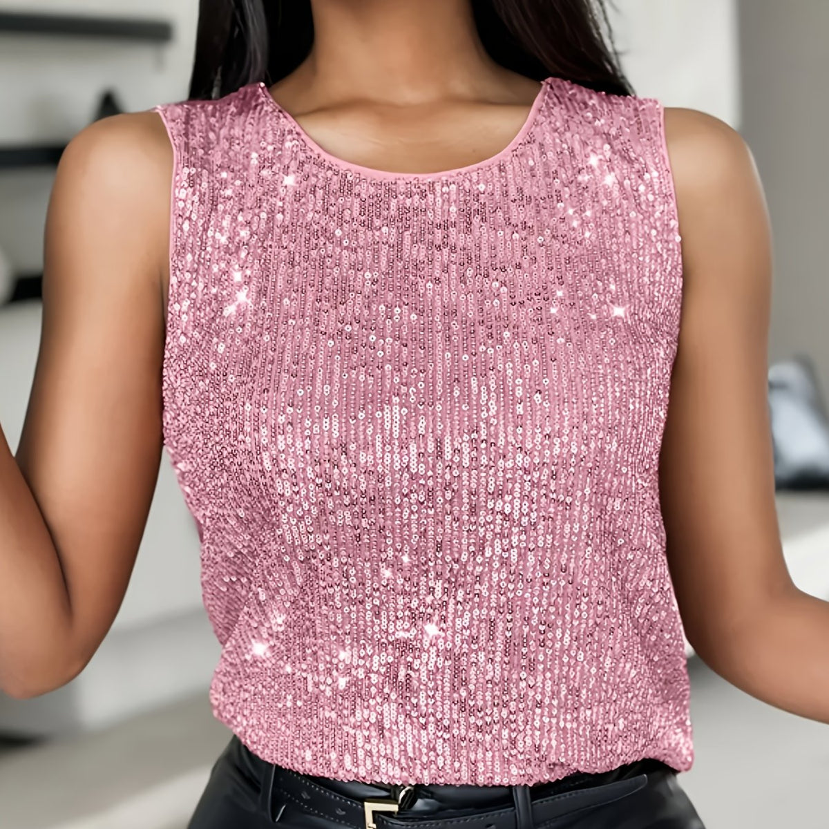 Top à sequins élégant