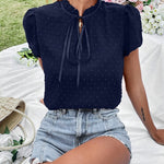 Blouse élégante à lacets pour femme #Paris