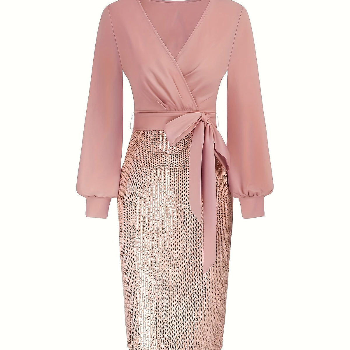 Robe moulante élégante à manches longues