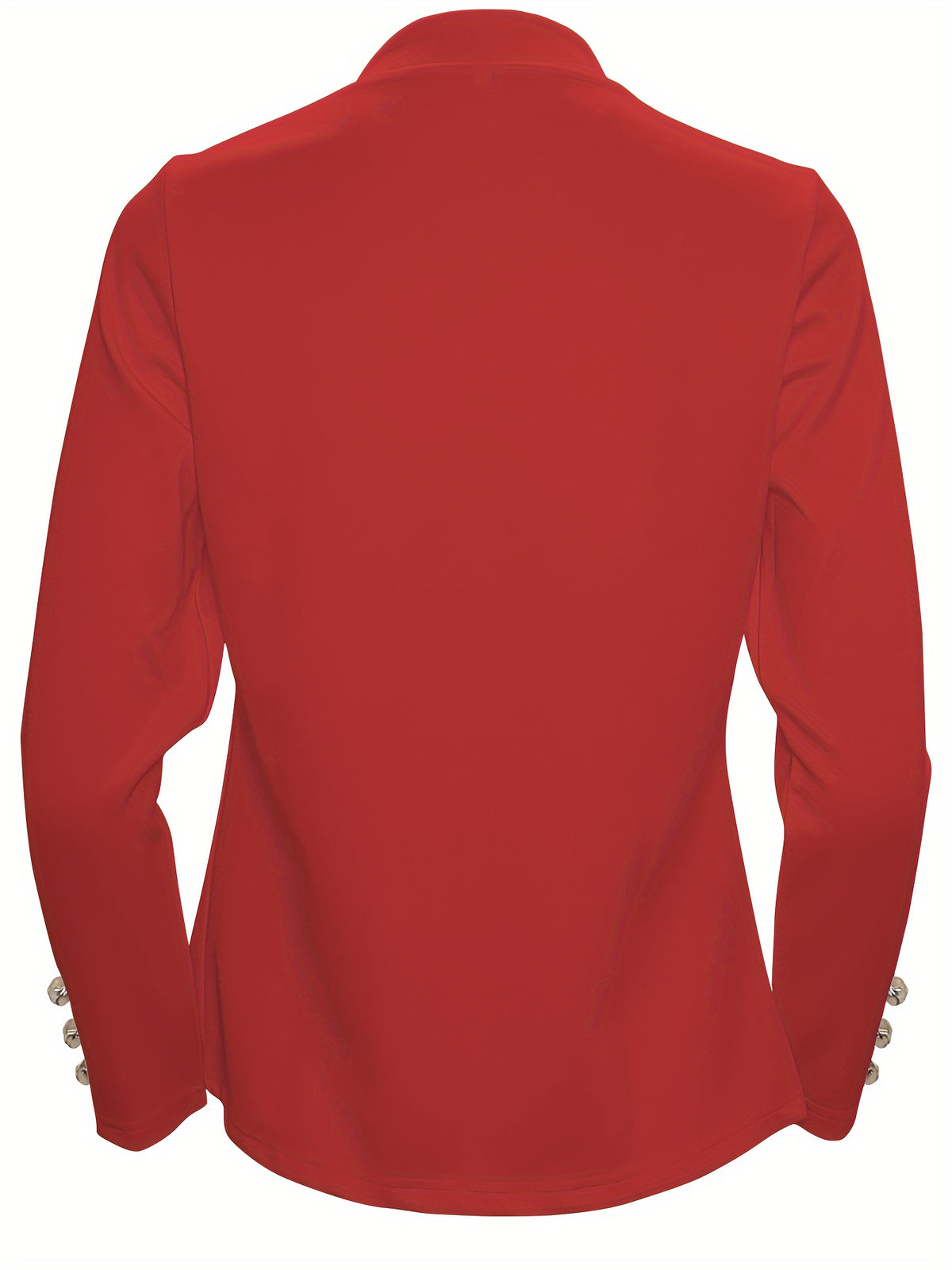 Blazer rouge élégant à manches longues avec boutons décoratifs #Paris