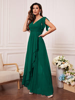 Robe longue élégante en mousseline