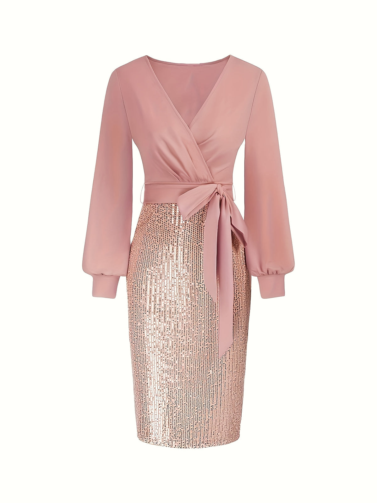 Robe moulante élégante à manches longues