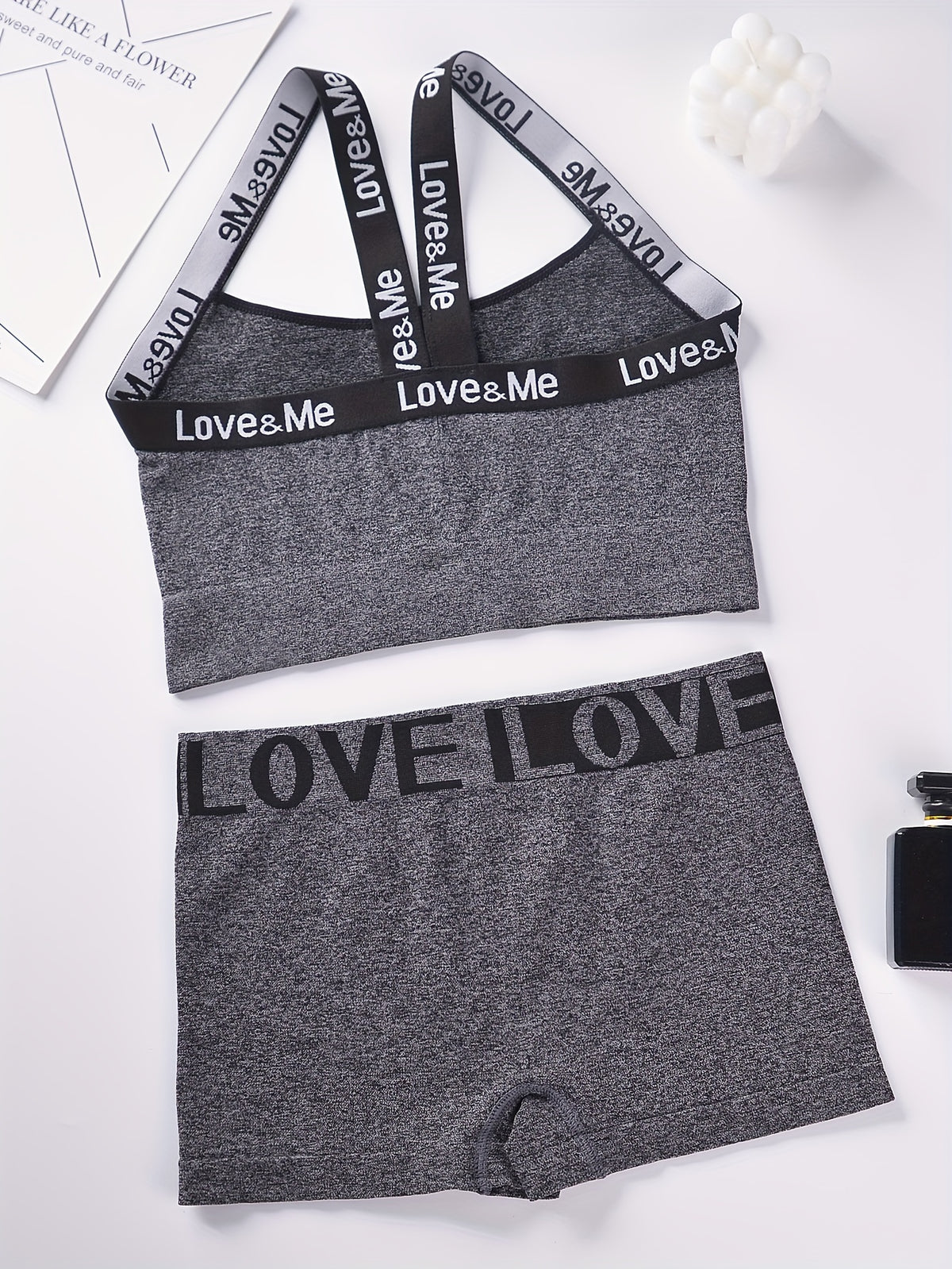 Ensemble crop top & short taille haute