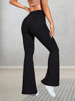 Jeans évasés taille haute noirs chic 