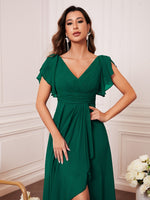 Robe longue élégante en mousseline