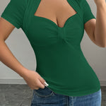 T-shirt élégant à texture froncée #Paris
