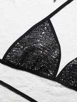 Haut de maillot de bain femme argenté