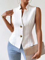 Veste blazer sans manches blanche #collection Paris 2025