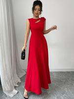 Robe midi sans manches imprimée #Paris