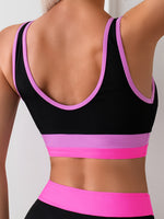 Maillot de bain 2 pièces avec haut à bretelles et couleurs contrastées