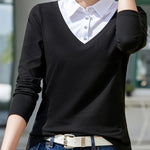 Haut chic à col polo et manches longues #collection Paris