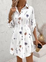 Robe chemise élégante à imprimé floral #collection Monaco