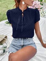 Blouse élégante à lacets pour femme #Paris