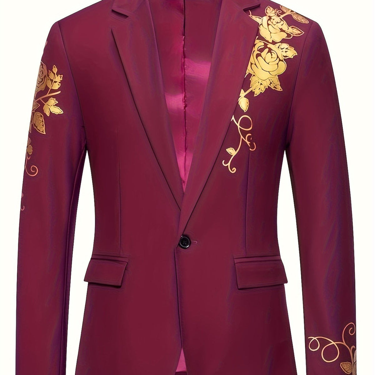 Veste de costume homme à col à revers avec bouton