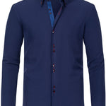 Chemise habillée homme manches longues #Bordeaux
