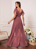 Robe longue élégante en mousseline