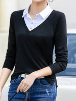 Haut chic à col polo et manches longues #collection Paris