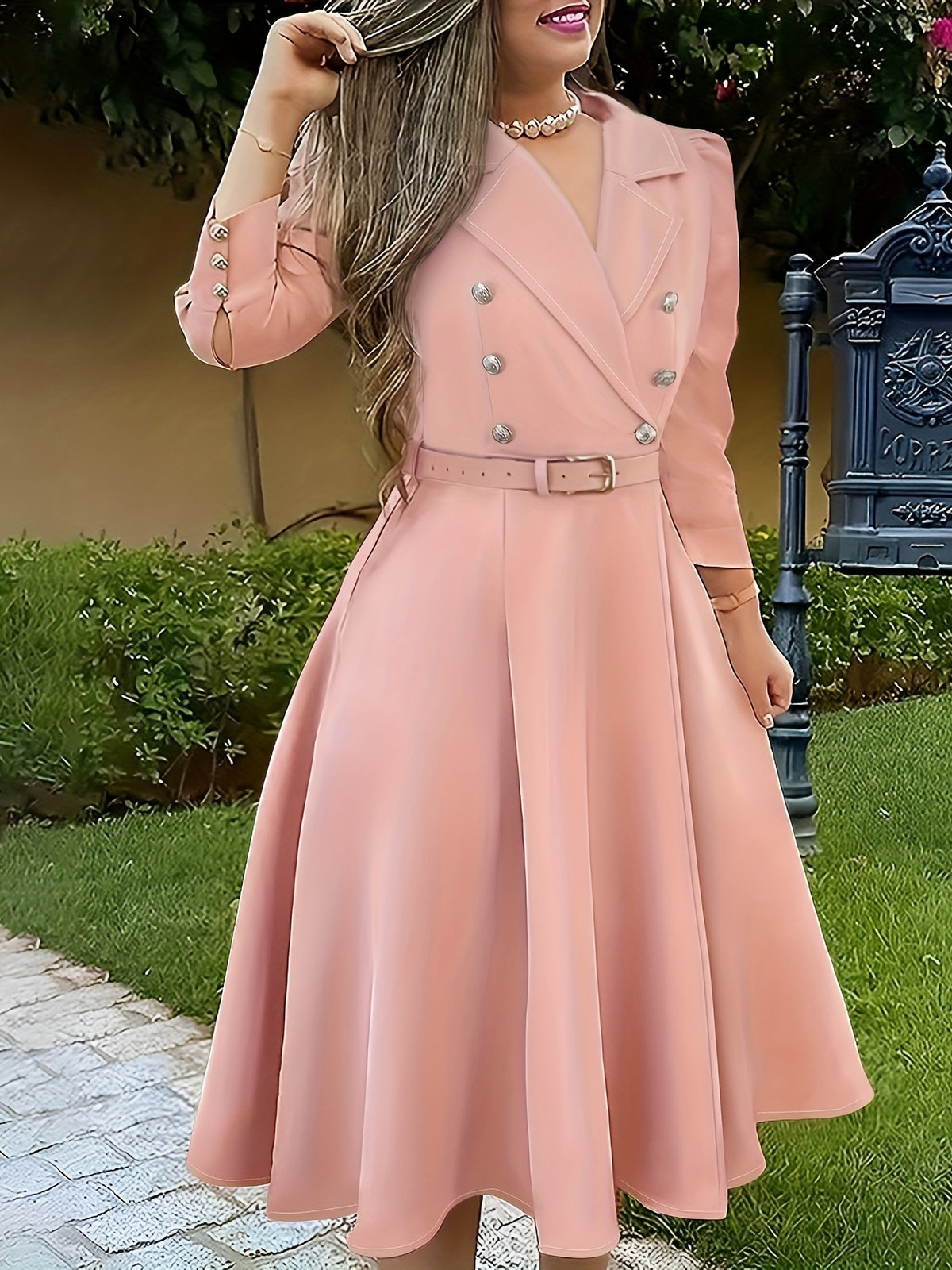 Robe élégante à manches longues