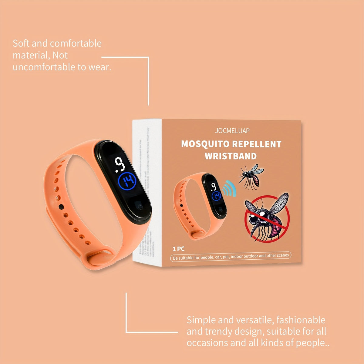 Bracelet anti-moustique à technologie sonore (Importation du Canada)