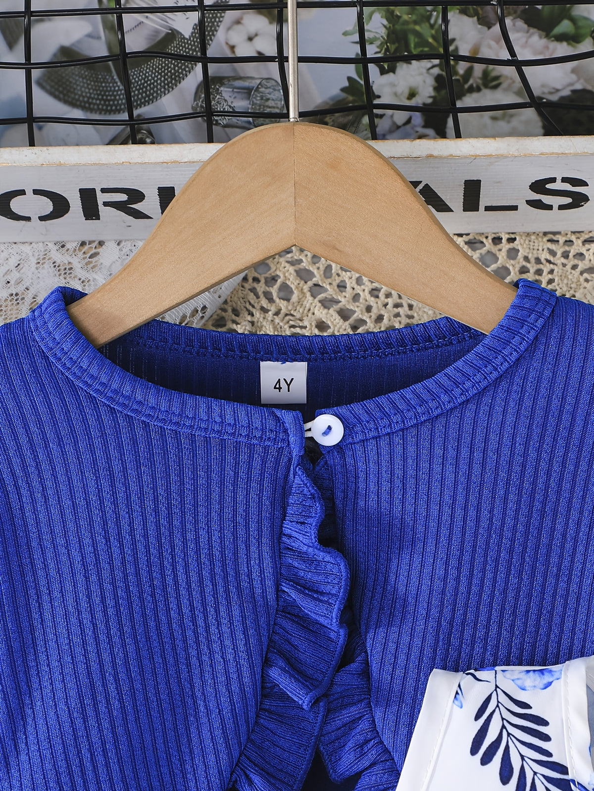 Ensemble fille : robe à bretelles avec nœud