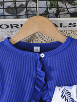 Ensemble fille : robe à bretelles avec nœud