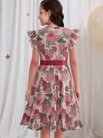 Robe élégante à fleurs pour fille