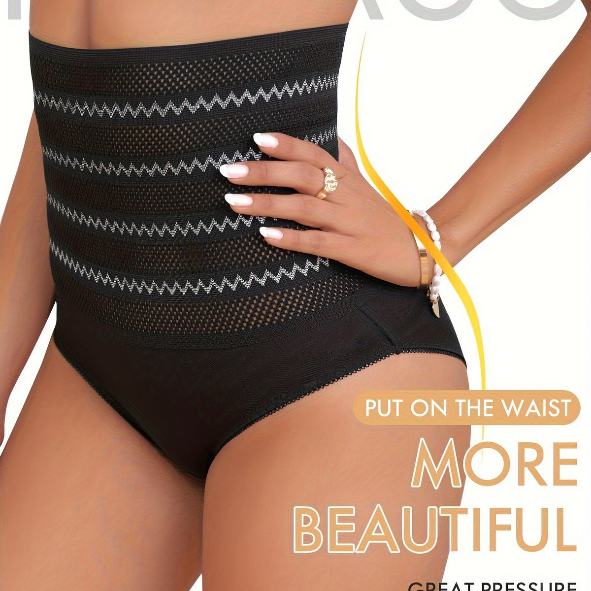 Culotte gainante noir taille haute – effet ventre plat
