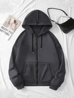 Sweat zippé à capuche avec imprimé fleurs de cerisier