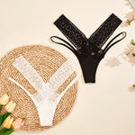 Culotte sexy en dentelle strappée