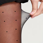 Lot de 3 collants transparents à motifs géométriques