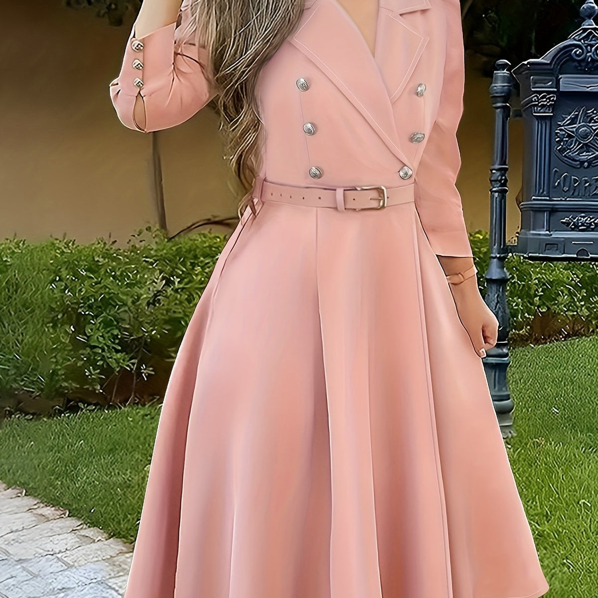 Robe élégante à manches longues