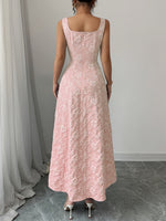 Robe grande taille élégante en jacquard floral