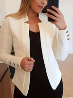 Blazer rouge élégant à manches longues avec boutons décoratifs #Paris