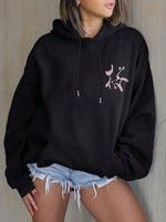 Sweat à capuche noir femme