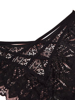 Culotte sexy en dentelle avec bretelles croisées