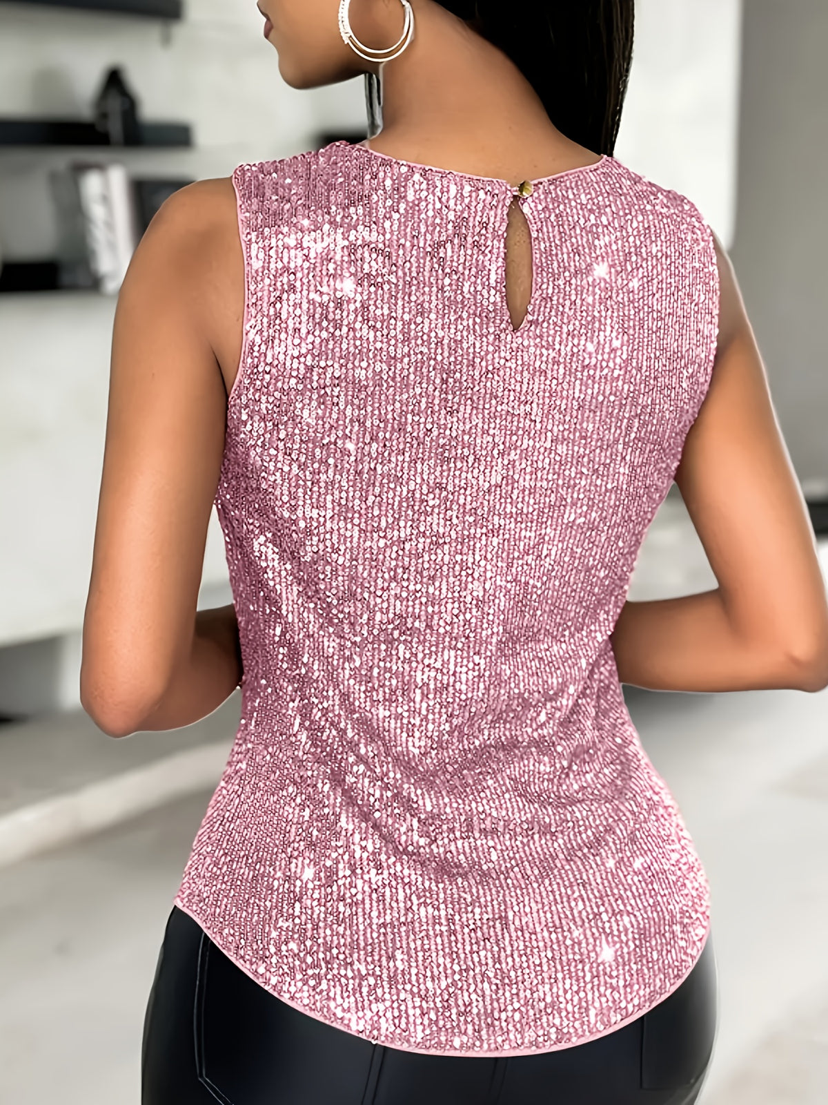 Top à sequins élégant